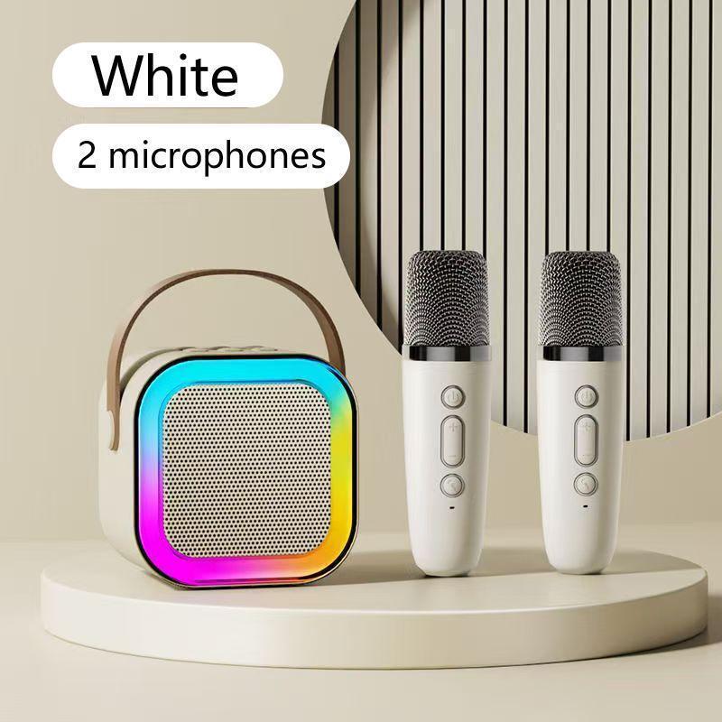 2025 Fall Portable Wireless Karaoke Speaker with Microphone, HIFI Stereo Sound Subwoofers, KTV Speaker Subwoofer with RGB Colorful LED Lights, Karaoke Machine Sound System for Outdoor Sports Travel, Audio Device, Room Accessories