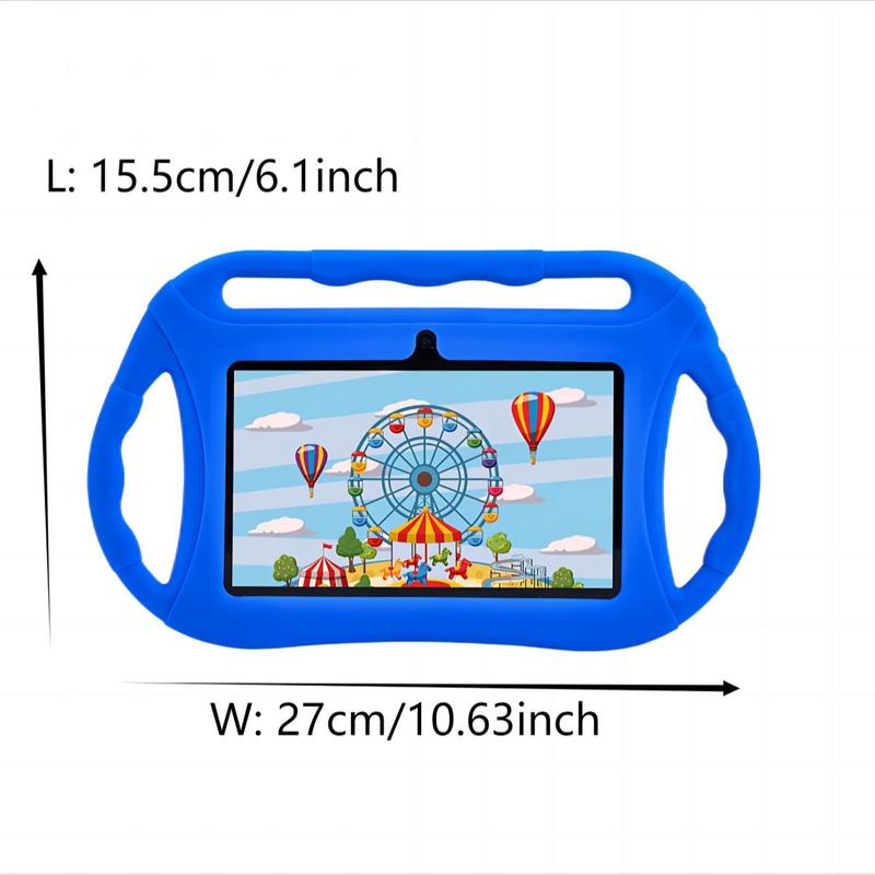 7-Inch Tablet, 4G RAM 32G ROM Tablet with Silicone Protective Case, Educational Tablet, Study Tablet, Educational Equipment for Boys and Girls