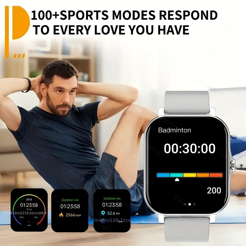 Smart Watch Face answer Calls 1.83-inch Full Touch Screen Smart Watch With Step Counting sports Mode artificial Intelligence Voice Assistant Fitness Tracking Watch, With 2 Straps Suitable For Women's men's Digital Watches