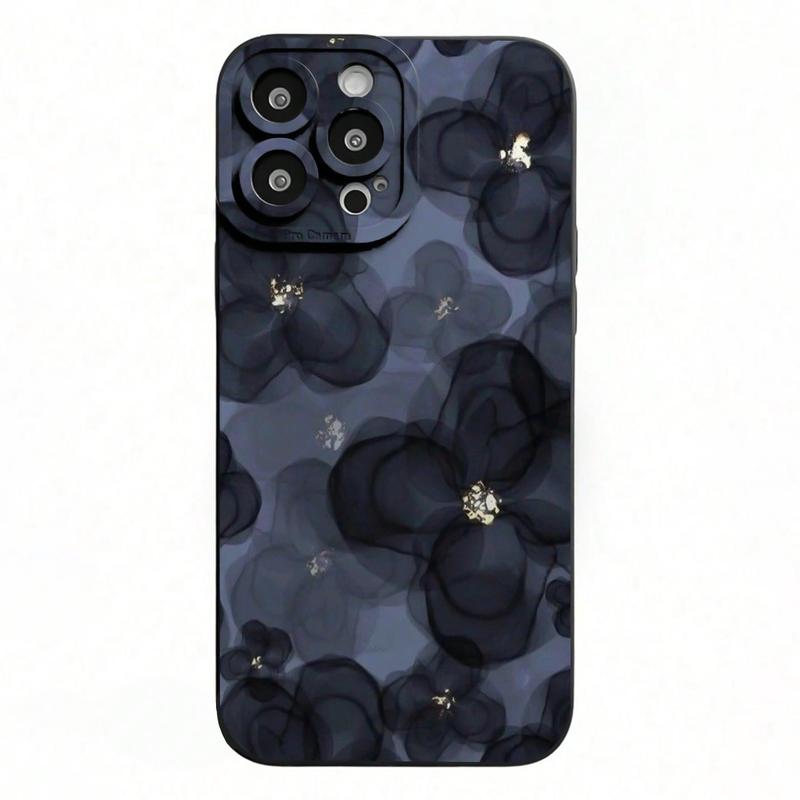 Flower Pattern Phone Case, Anti-fall Phone Protector Cover, Shockproof Phone Protective Case Compatible with iPhone 16 15 14 13 12 11 Series