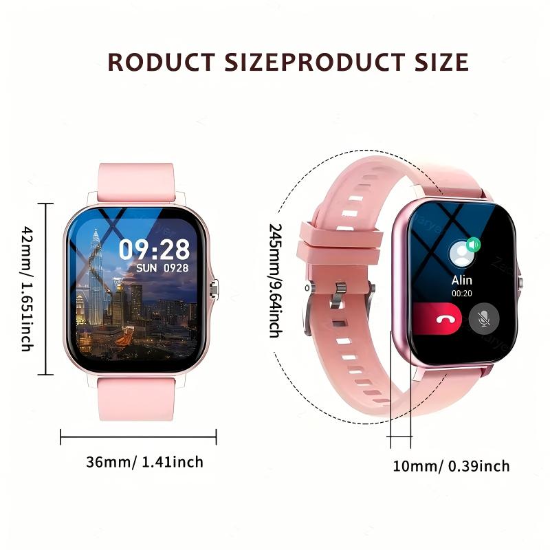 Smart Watch Face answer Calls 1.83-inch Full Touch Screen Smart Watch With Step Counting sports Mode artificial Intelligence Voice Assistant Fitness Tracking Watch, With 2 Straps Suitable For Women's men's Digital Watches