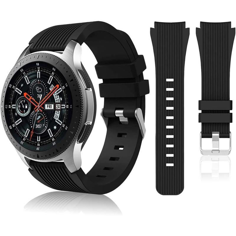 Compatible with Samsung Galaxy Watch 46mm Bands Gear S3 Frontier, Classic Watch Bands Galaxy Watch 3 Bands 45mm, 22mm Soft Silicone Bands Bracelet Sports Strap for Men & Women