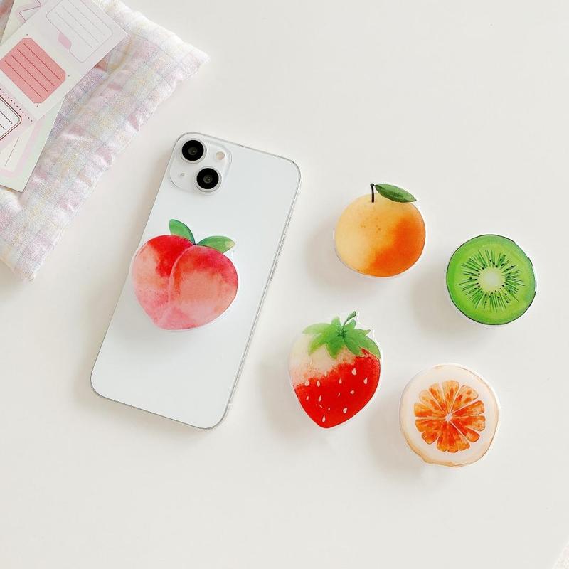 Fruit Design Phone Holder, 1 Count Cute Fruit Phone Stand, Retractable Folding Phone Holder for iPhone, Samsung, Xiaomi & Other Toys Tablet