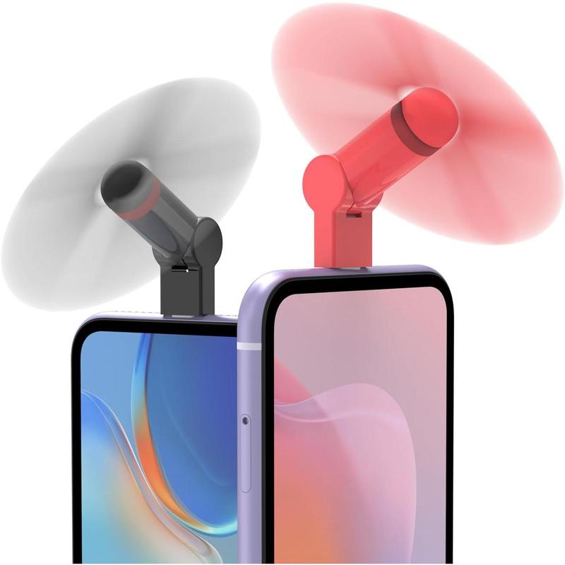 Mini Fan(2 pack) 180 Rotating Portable USB-C Cool Cooler Mobile Phone Fan Compatible with USB C TYPE C Interface iPhone 15 15 Pro Pro Max, One Plus, Pixel HTC Huawei LeEco Samsung and More