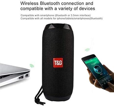 Portable Wireless TG117 HiFi Column Stereo Surround Loudspeaker with Hands-free, TF Card, AUX, and TWS Sound - Enjoy Music Play