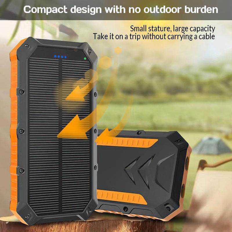 42800mAh Portable Solar Charger Power Bank Fast Charger Dual USB Port Built-in Led Flashlight and Compass for All Cell Phone and Electronic Devices