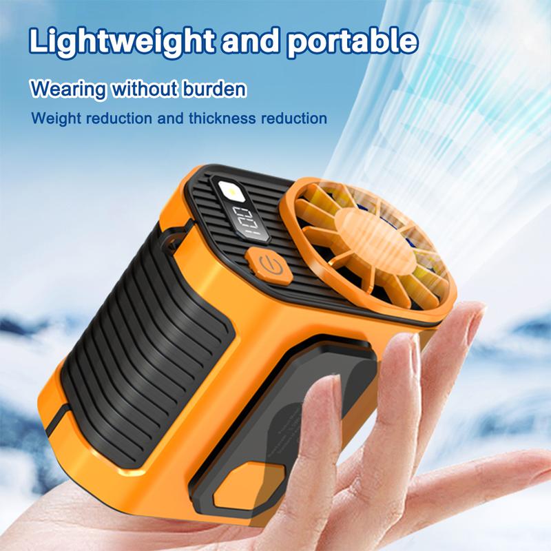 Portable 10000mAh Power Bank for Father's Day Gift, 1 Count 3 in 1 Outdoor Fan with Torch, 3 Wind Speeds Cooling Fan with LED Light, Rechargeable Camping Fan, Suitable for Outdoor Work, Farm, Hiking, Camping, Gardening and Travel