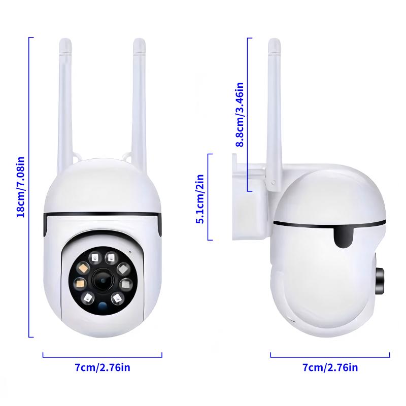 1pc 1080p HD WiFi Security Camera, Indoor outdoor Wall Mount, Non-waterproof, USB Powered, 2.4G Home Security System With AI Motion Detection, Color Night Vision, Audio And Motion Alarm, App Control, Non-rechargeable Battery