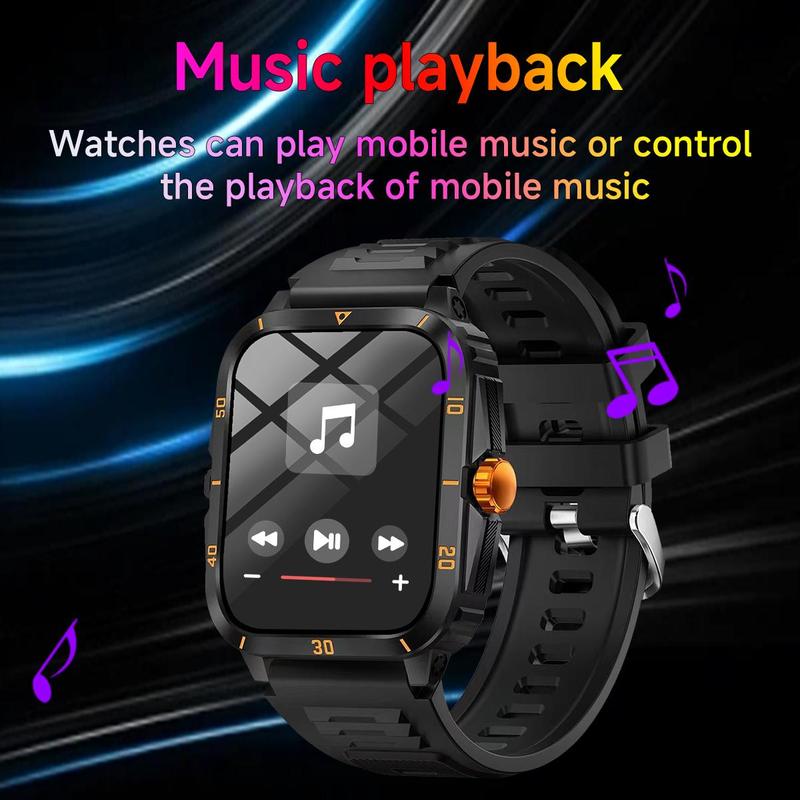 2.01 Inch Multifunctional Smart Watch, Fashionable Digital Watch with Answer Dial, Message Alerts, Music Player, Fitness Tracker with 100+ Exercise Modes Support