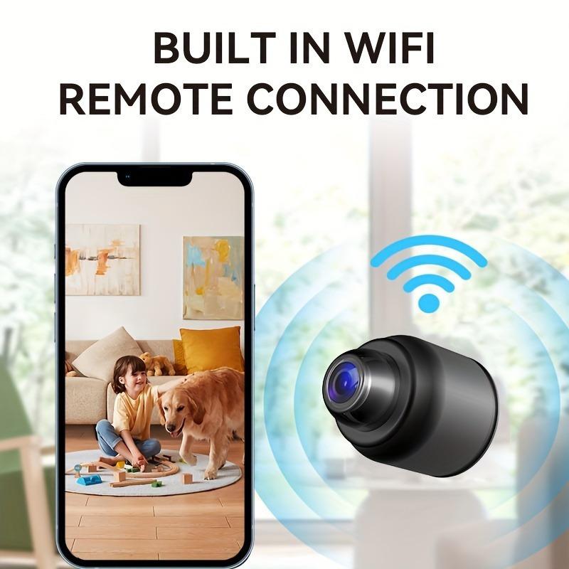 1 Mini wi-fi camera, 720 HD camera, smart home security camera, mini surveillance camera, wireless camera, video surveillance, indoor  outdoor portable 2.4 G surveillance camera, no TF  SD card, black hidden camera