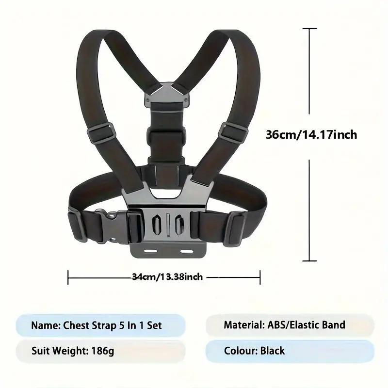 Outdoor Shooting Chest Strap Phone Holder Kit, 1 Set Sports Camera Chest Strap & Phone Clip, Phone Accessories for Live Outdoor Riding