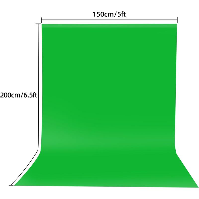 HEMMOTOP Green Screen Backdrop, 5X6.5 Ft Photography Chroma Key Greenscreen Background Sheet for Background Removal, Zoom Meeting, Photo Video Studio, Live Streaming, Video Recording (Backdrop Only) No brand