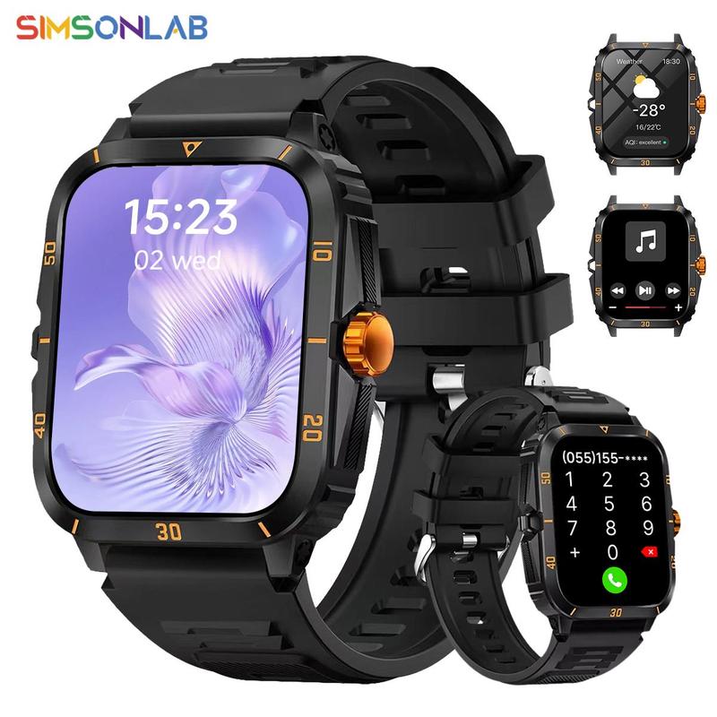 2.01 Inch Multifunctional Smart Watch, Fashionable Digital Watch with Answer Dial, Message Alerts, Music Player, Fitness Tracker with 100+ Exercise Modes Support