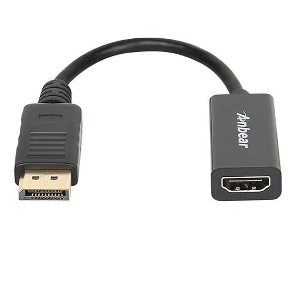 4K DisplayPort to HDMI Adapter, Uni-Directional DP 1.2 Computer to HDMI 1.4 Screen Gold-Plated DP Display Port to HDMI Adapter (Male to Female) Compatible with Lenovo Dell HP and Other Passive