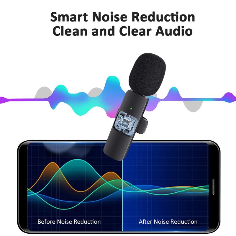 Portable Wireless Lavalier Microphone,The Versatile Lavalier Mic: Wireless Audio for Video, Teaching & More Charging Bluetooth