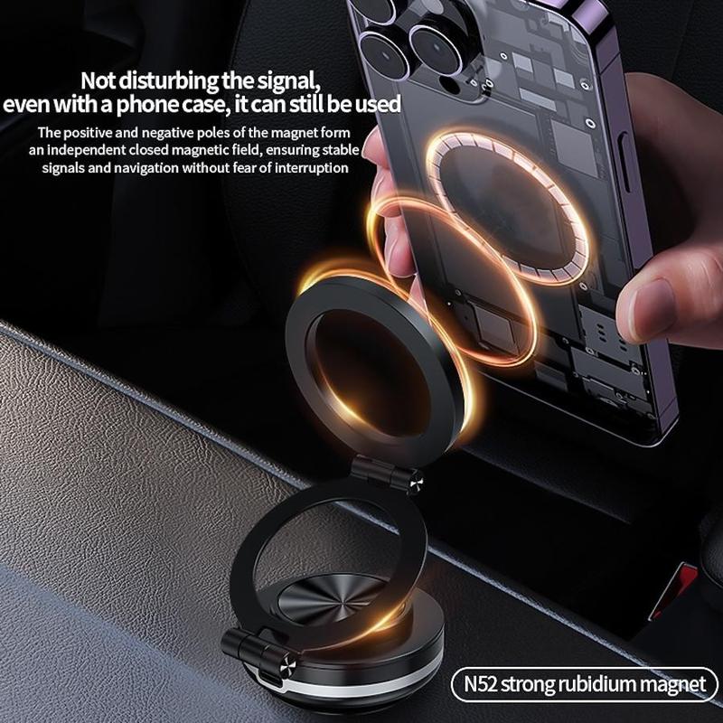 Magnetic Car Phone Holder, 360 Degree Rotatable Foldable Car Phone Holder, Multifunctional Phone Holder for Car, Bathroom, Screen, Wall, Mirror