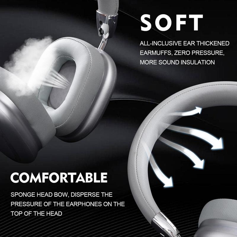 Wireless Headphone, Foldable Headphone with Built-in Microphone, Bluetooth-compatible Headset for Phone & Computer, Wireless Noise Cancelling Headphone