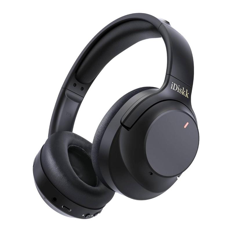 iDiskk Hybrid Active Noise Cancelling Headphones,Bluetooth Wireless Headphones Noise Cancelling with Deep Bass,60H Playtime,Hi-Res Audio Headphones canceling Headphone for Work