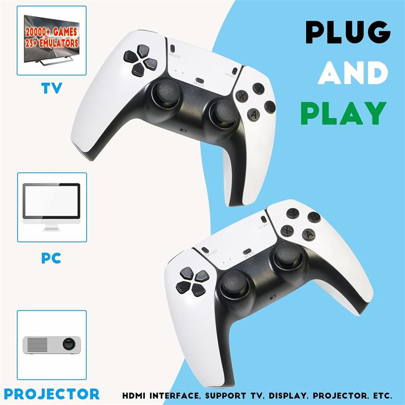 Retro Game Console 20,000-30,000+Retro GamesStick,Revisit Classic Games Stick,Retro Play Plugand Play Video Games Stick 26 Emulators,4K HDMIOutput,Premium Competitive Dual ControllersWireless Adapter Button Cable Communication