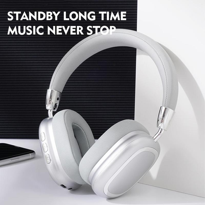 Wireless Headphone, Foldable Headphone with Built-in Microphone, Bluetooth-compatible Headset for Phone & Computer, Wireless Noise Cancelling Headphone