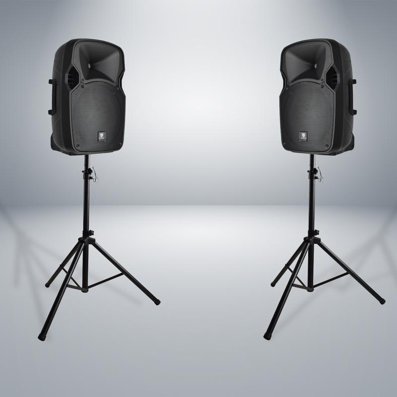 PRORECK PARTY-12 1000W P.M.P.O. 12inch Audio Speakers with lcd panel, Bluetooth usb cable sd card connects. Portable players with wheels & handles home party party  speaker