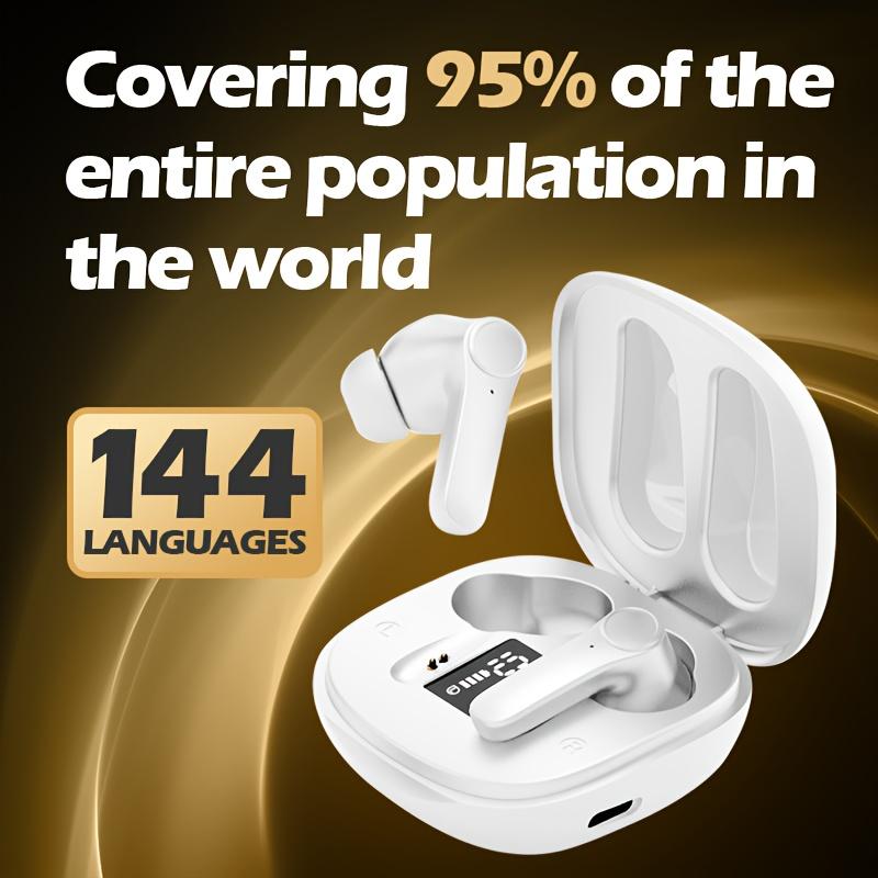 AI Translation Earbuds B11 – 144 Language Wireless In-Ear Translator Headset | 300mAh Rechargeable Lithium-Polymer Battery | 25mAh Per Earbud | Ideal for Travel & Social Media