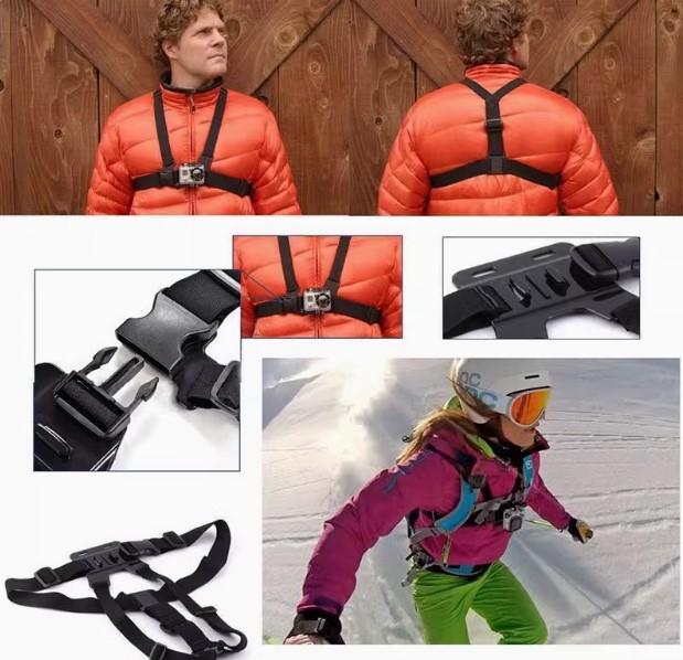 Multifunctional Mobile Phone Chest Bracket Strap Elastic Adjustable Mobile Phone Clip Mobile Phone Selfie Fixed Bracket Suitable For Sports Cameras, Mobile Phones, Etc, Sports Camera Strap