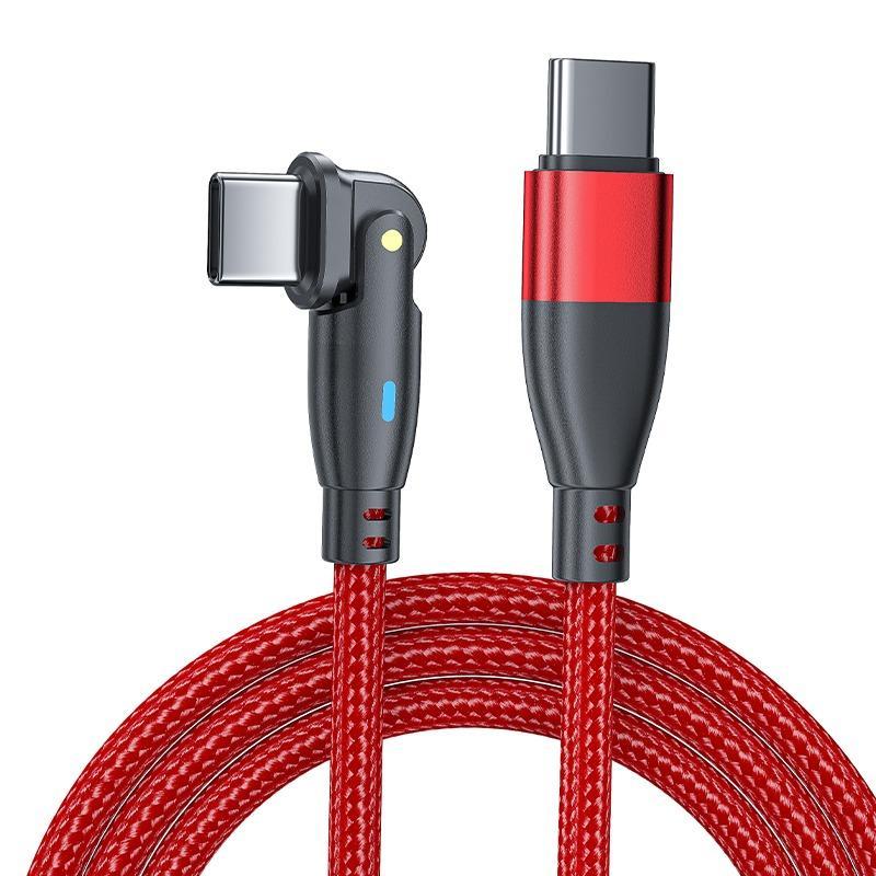 180° Bending Type C To Type C Data Cable, 1 Count 60W Fast Charging Data Cable, Mobile Phone Charging Cable