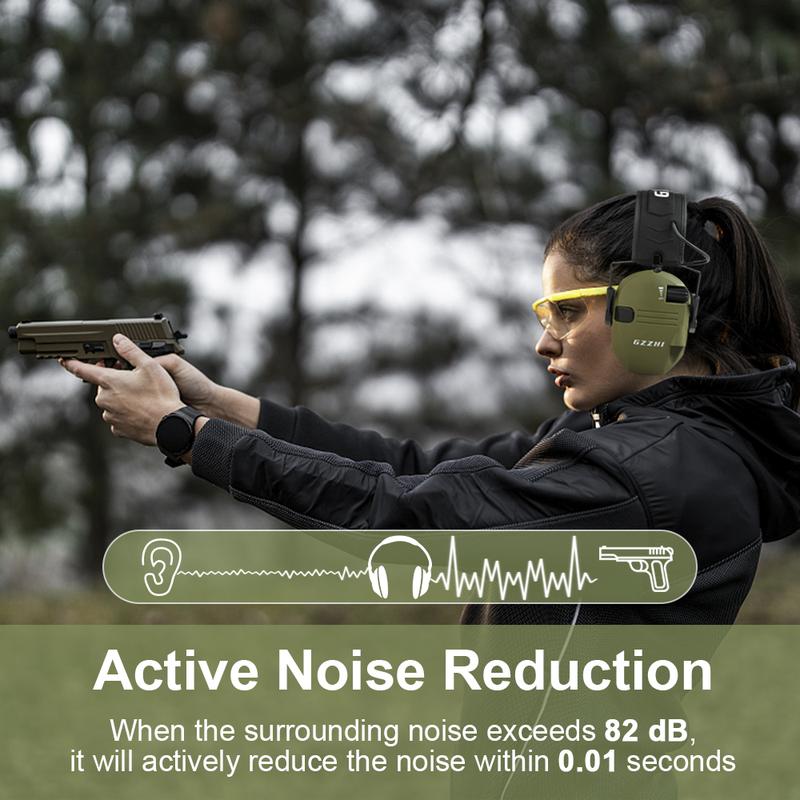 NRR23db Outdoor Tactical Electronic Shooting Earmuff Antinoise Headphone Sound Amplification Hearing Protection Headset Foldable