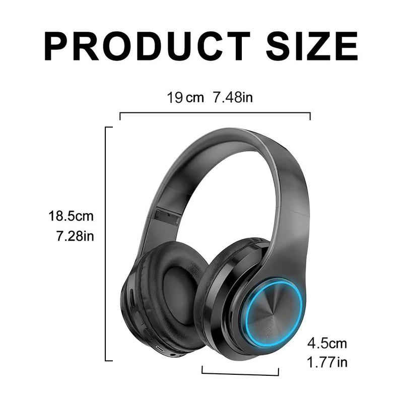 Wireless Over-ear Gaming Headset, Bluetooth-compatible Over-Ear Headphones, HD Call Noise Cancelling Headphone for Outdoor Home, Electronic Audio Earbud Earphones