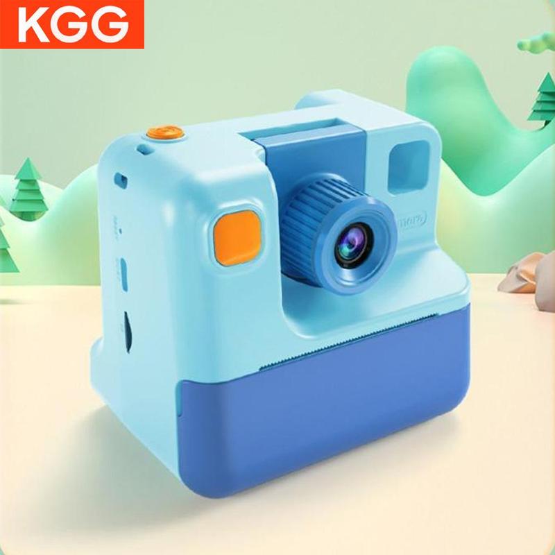 KGG Instant Camera with Thermal Printer, 1 Set Digital Photo Camera with 3 Rolls Printing Paper, Video Camera Toy, Birthday Gift for Boys & Girls