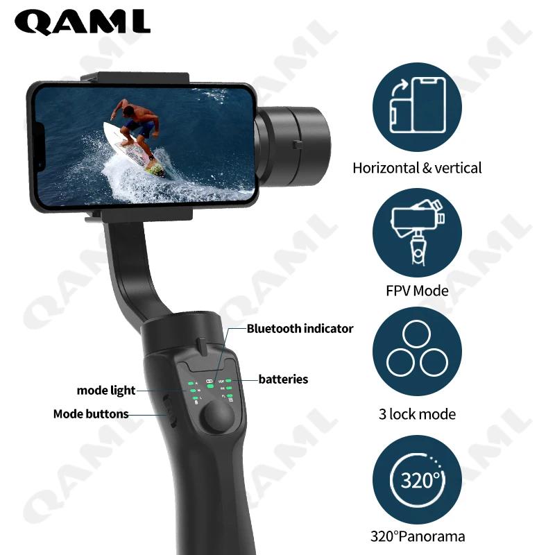 F8 3-Axis Handheld Gimbal Phone Stabilizer Smartphone Tripod Cellphone holder for iPhone Android Mobile video Record