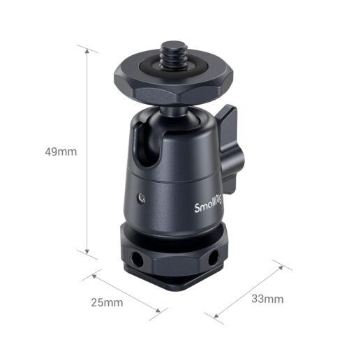 SmallRig Cold Shoe Mount Mini Ball Head Camera Mount for Lights 2Pcs -2948