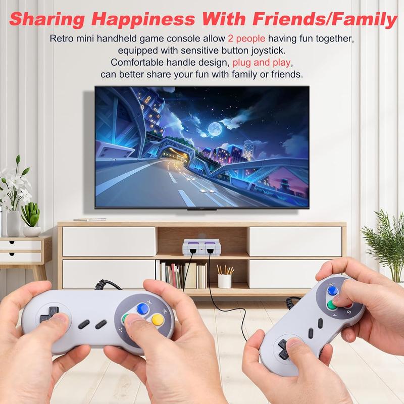 Super Retro Game Console Classic Mini HDMI System with Built in 821 Old School Video Games, Super Classic System, Plug and Play