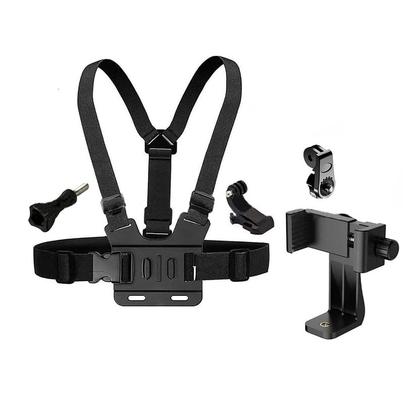 Mobile Phone Chest Mount Harness Strap Holder Cell Phone Clip Action Camera POV for Samsung iPhone Plus etc