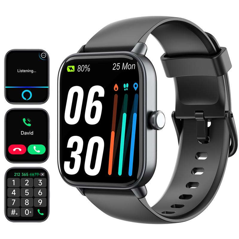 1.8'' Multifunctional Smart watch for Women Men with Bluetooth Call, Alexa Built-in,Waterproof,Step Calorie Activity Trackers and Smartwatches for iOS&Android Phone, Wearable Wristwatch, Back to School Gifts Devices Smartphone