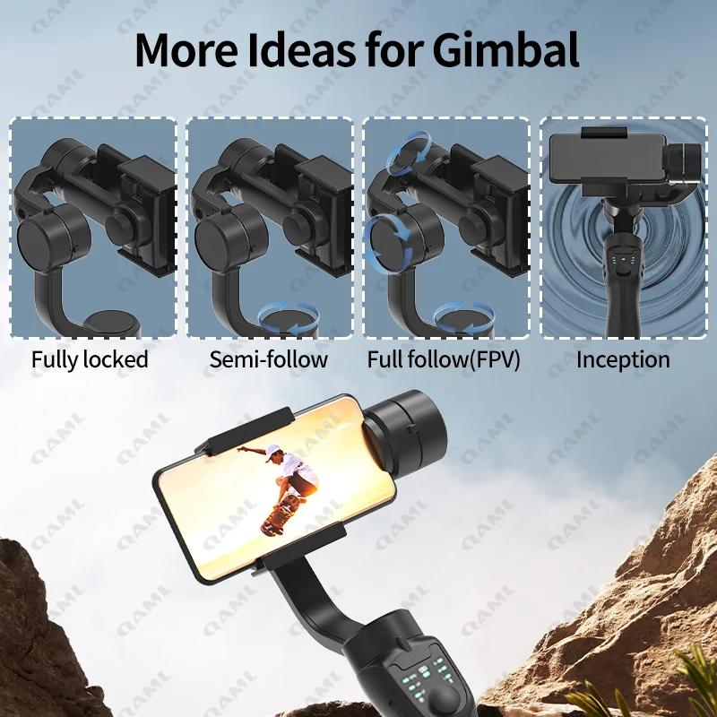 F8 3-Axis Handheld Gimbal Phone Stabilizer Smartphone Tripod Cellphone holder for iPhone Android Mobile video Record