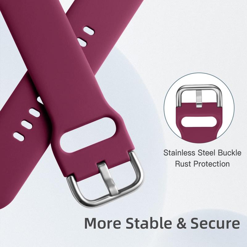 Strap Compatible with Galaxy Watch, 6 Counts Soft Sport Strap, Smart & Wearable Devices Accessories for Men & Women