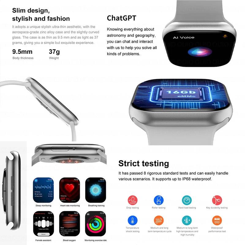 New Original For Apple Watch 10 Series Smart Watch Men NFC Always Display Body Temperature BT Call Waterproof Women Smart Watch