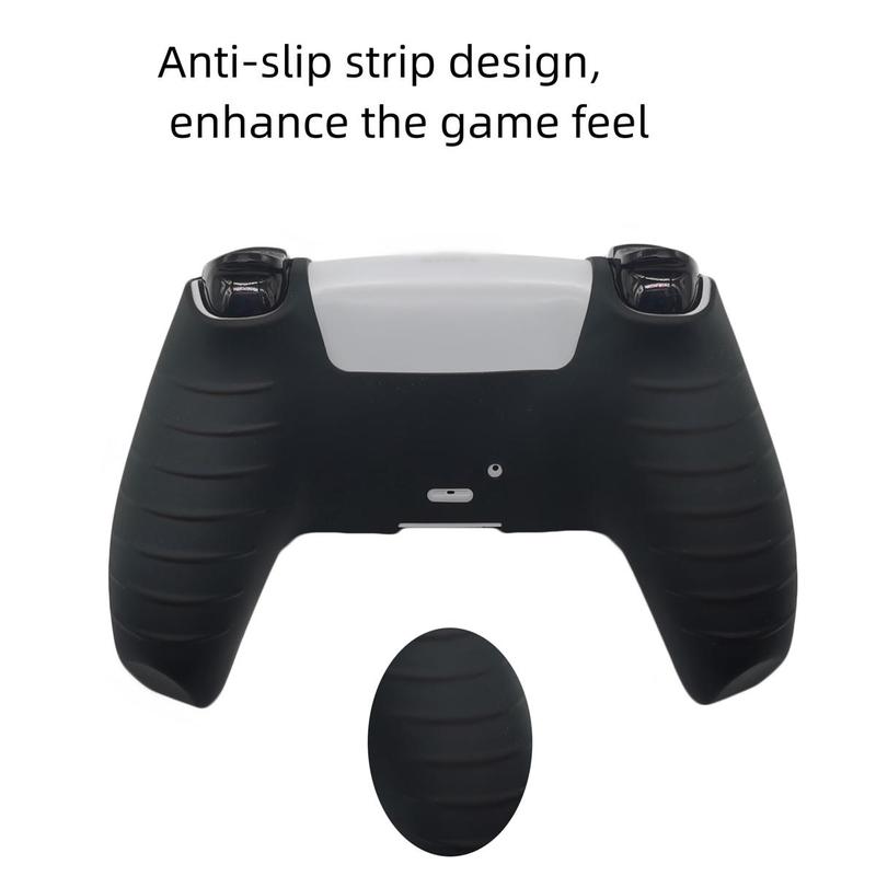 Game Controller Protective Case with 10 Thumb Grip Caps, Anti-slip & Anti-scratch Game Controller Protective Cover Set, Console Accessories for PS5