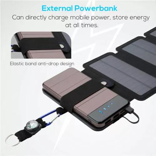 100Watt Solar Panel Folding PV Power Bank Outdoor Camp Hiking USB Phone Charger Accessories Waterproof