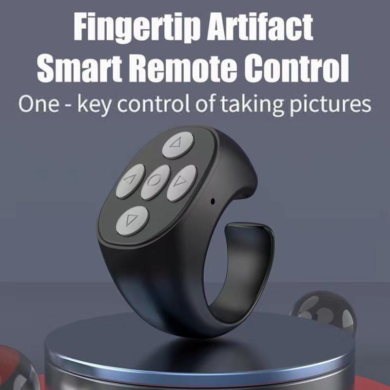 Multifunctional 5-key Wireless Remote Control Ring, Rechargeable Remote Control Ring, Bluetooth-compatible Phone Remote Control Ring for Phone & Tablet