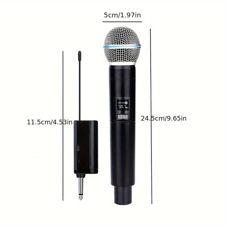 LMBGM Wireless Microphone, USB Rechargeable Wireless Microphone, Portable Microphone for Karaoke Singing, Speech, Wedding, Church, PA System