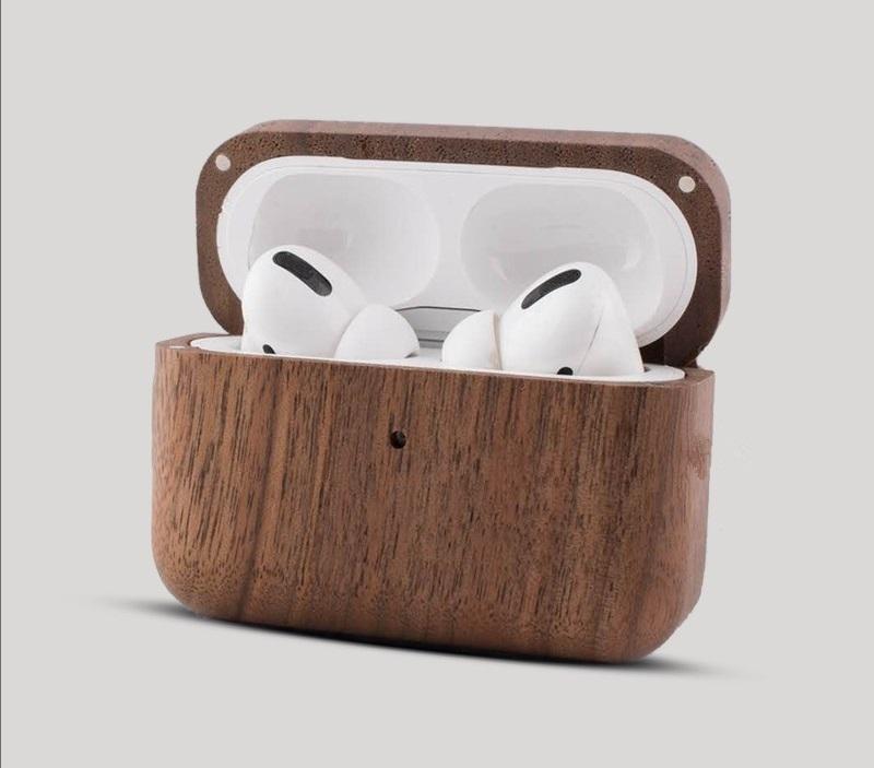 Handcrafted Wooden AirPods 4 Pro 2 Case, Real Wood Slim Protective Cover for Apple EarPods, Minimalist AirPods Case, Birthday Gift for Him