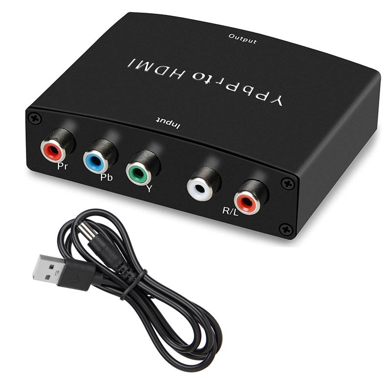 YPBPR to HDMI Converter Component Video & L R RCA Stereo Audio to HDMI Converter Adapter - DVD PS3 Xbox 1080P