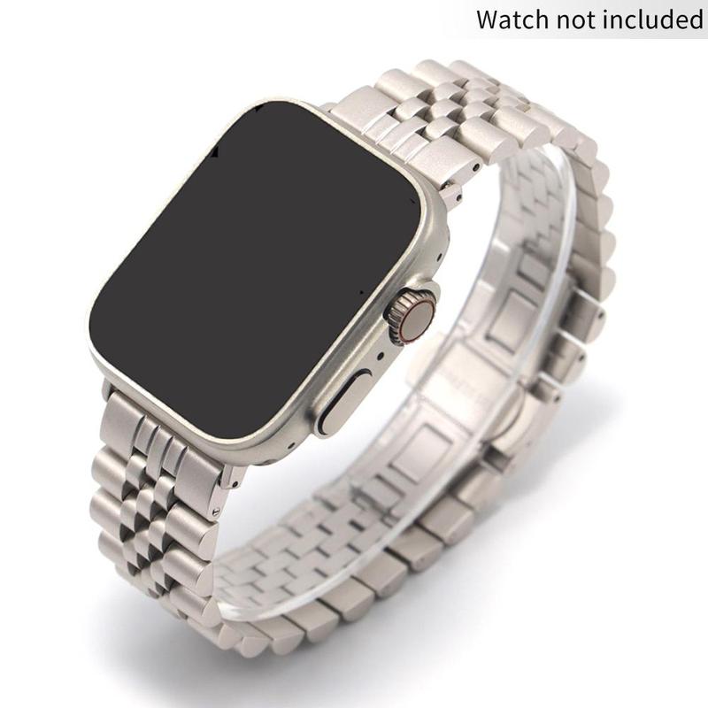 Stainless Steel Watch Band, Fashionable Watch Band for Apple Watch 42 44 45 49mm 38 40 41mm, Universal Butterfly Buckle Watch Band