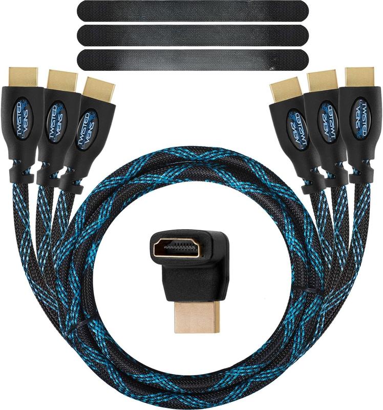 HDMI  6 ft, 3-Pack, Premium HDMI Cord Type High Speed with Ethernet, Supports HDMI 2.0b 4K 60hz HDR on  Devices and May Only Support 4K 30hz on Some Devices