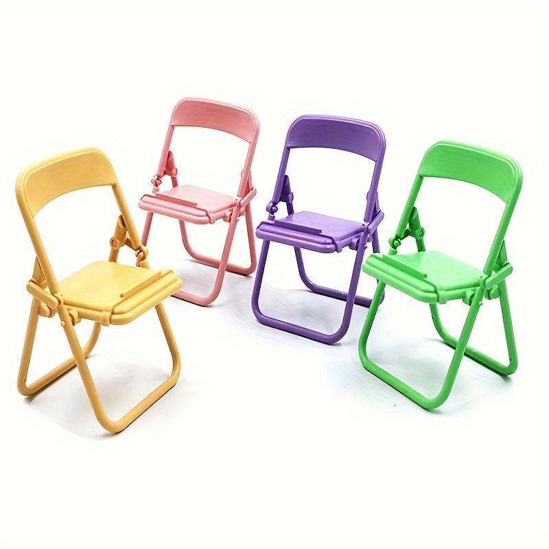 Chair Shaped Phone Holder, 4pcs set Mini Chair Phone Stand, Desktop Decorative Phone Holder Rack, Home Organizer for Home Office