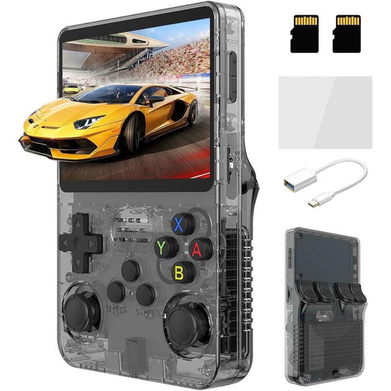 R36S Open Source Handheld Game Console HD Retro Arcade 3D Dual System Joystick Handheld Linux System 3.5-inch Scre Portable Retro Game Console Christmas Coolest Gift Black Friday Promotion Protection