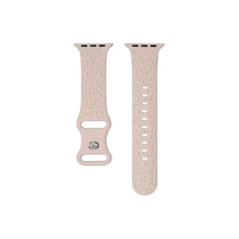 Fashionable Leopard-pattern Watch Band, Soft Silicone Watch Band for Women & Men, Wearable Accessories Compatible with Apple Watch Series Ultra Ultra 2 SE